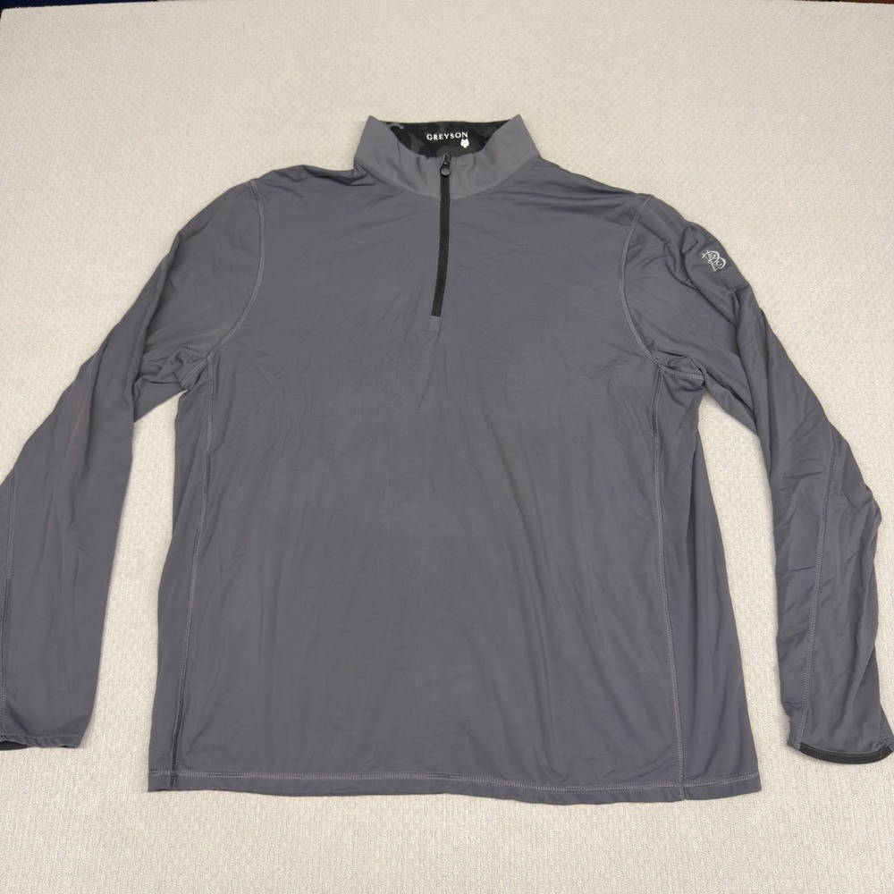Greyson 1/4 Zip Pullover Mens XXL Gray BGC Performance Golf Stretch Athleisure